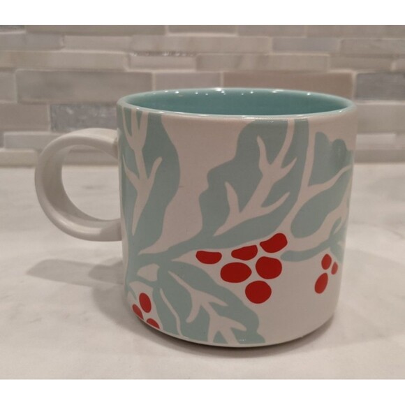 STARBUCKS 2018 Christmas Holiday Mint Hollyberry Mug/Cup 12 OZ NEW! - Picture 3 of 5